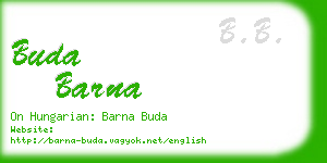 buda barna business card